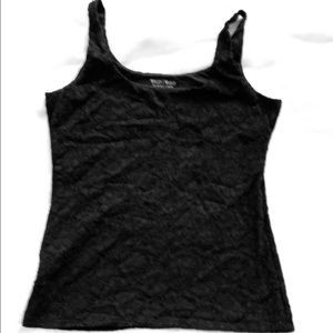 Black lace camisole from WHBM. Cotton lining.